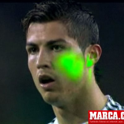Laser apontado a Ronaldo já dá multas duríssimas