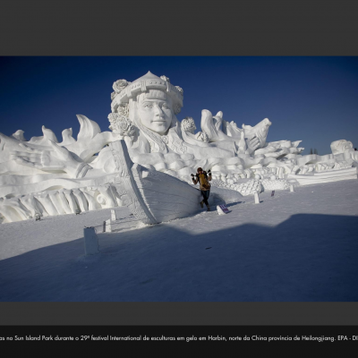 Exposição de esculturas em gelo (Sun Island Park)