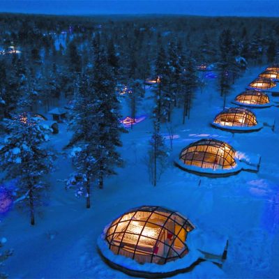 Kakslauttanen Arctic Resort in wintertime