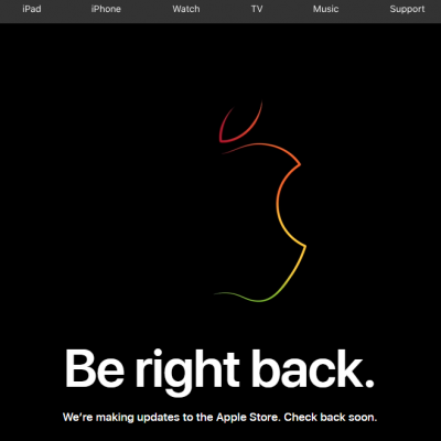 Apple: Be right back